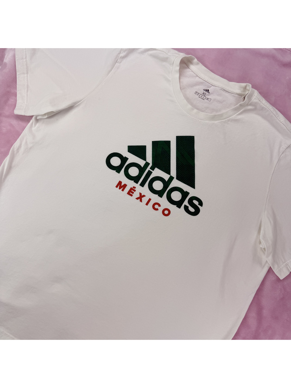 adidas Mexico 2022 Graphic Tee Mens XL White Soccer Futbol National Team HF1436